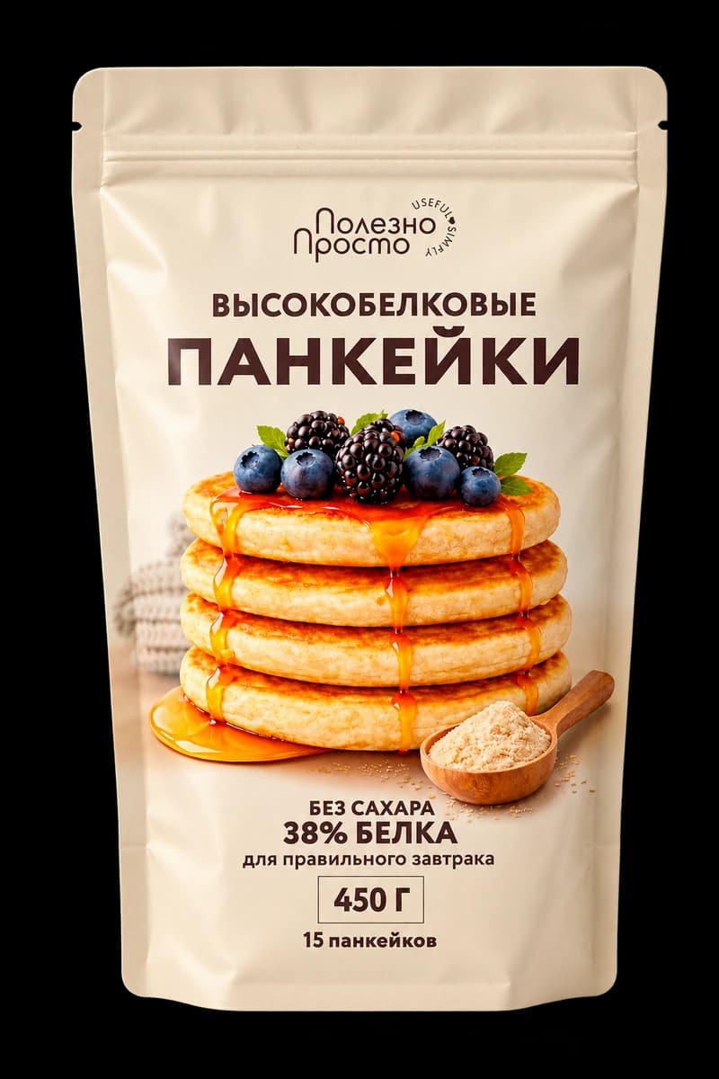 Высокобелковые панкейки Полезно Просто, 450 г