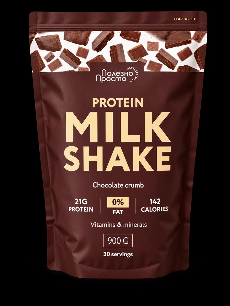 Protein Milk Shake Полезно Просто, шоколадный вкус, 900 г